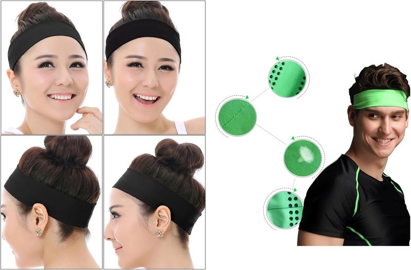 TRENDBOX 1 Set Colorful Yoga Fashion Stretchy Hairband Headband Hair Wrap Sweatband Elastic Sports Gym Dance Exercise Casual Wear - Image 4